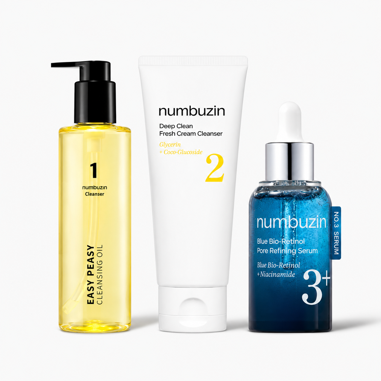 Numbuzin Pore Tightening Routine Set | 3-Schritte Poren-Kontroll-Set