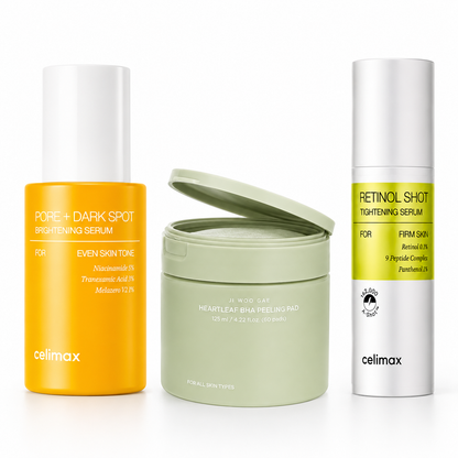 Celimax Brighten & Renew Set | 3-Stufen-Set zur Aufhellung & Porenverfeinerung