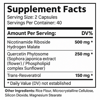 NAD+  Nicotinamide Riboside Skin Aging Suppport | 80 Caps