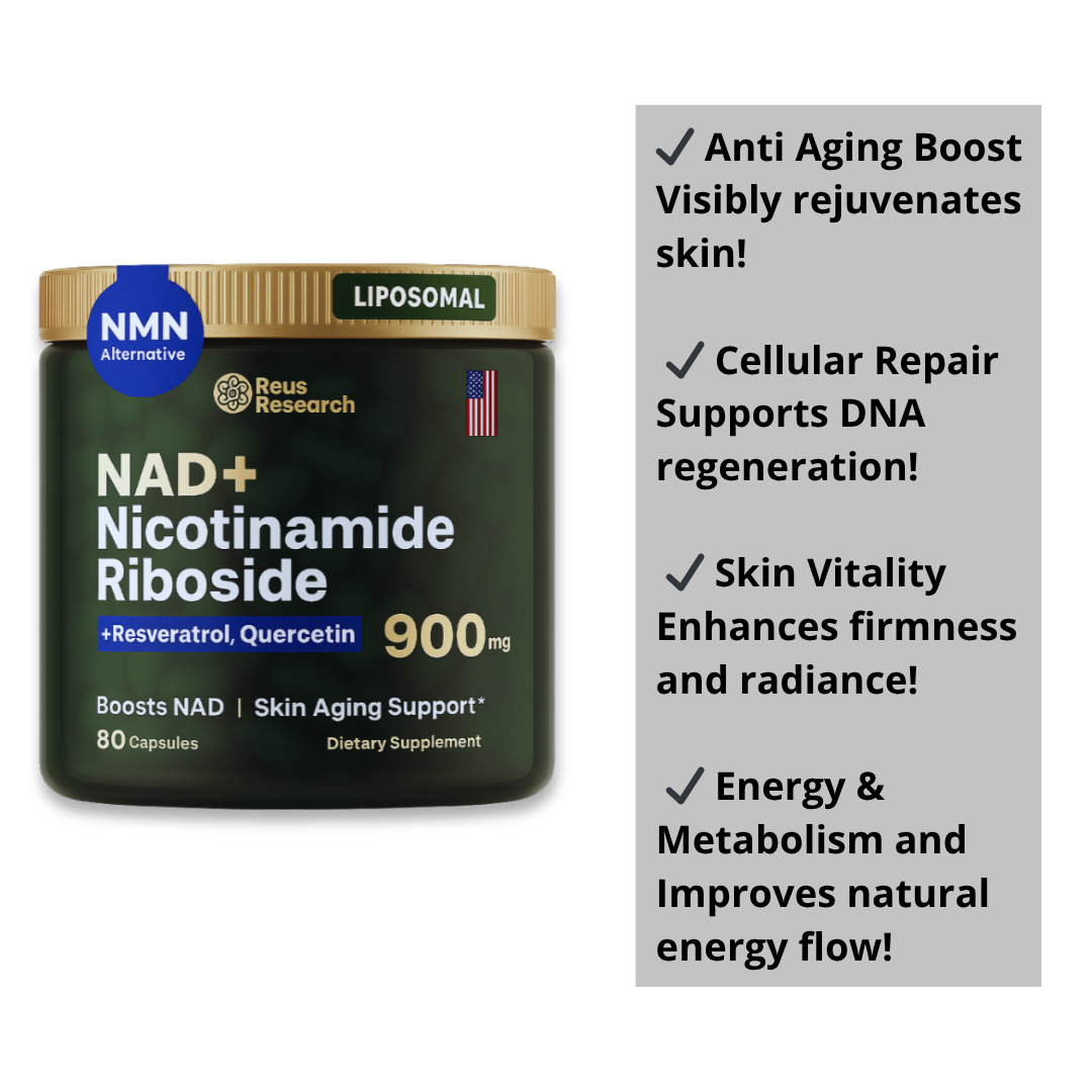 NAD+  Nicotinamide Riboside Skin Aging Suppport | 80 Caps